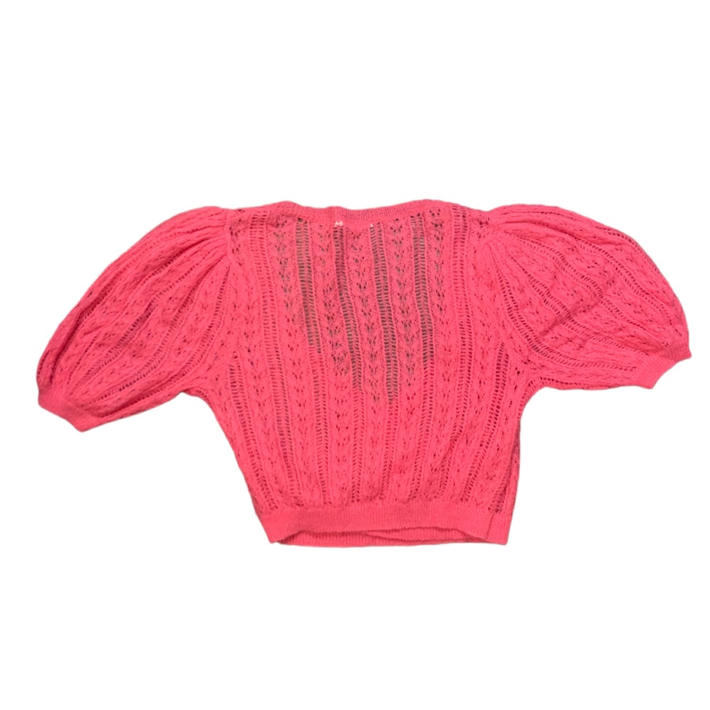 Tularosa Edina pink Short Sleeve Wool Blend Sweater Size Small - Picture 4 of 6